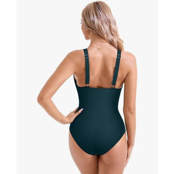 Sexy Mesh Tummy Control Swimsuit Push Up High Waisted Bathing Suit - XL - Picture 3 of 8